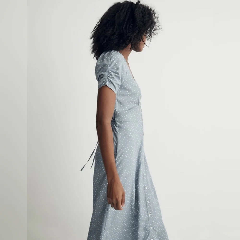 Madewell Dreamy Blue Midi Dress NWT - Picture 4 of 9